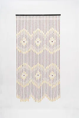Image de Rideau de perles de porte en bois naturel, rideau de perles en bois, perles d'ouverture de porte, rideaux décoratifs de porte d'entrée