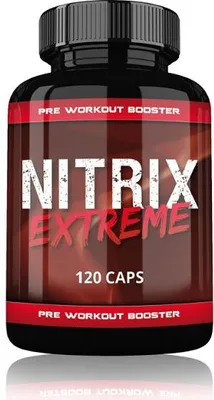 Produktbild von Nitrix Extreme Pre Workout Booster By Varg Power | 120 Muskelaufbau Kapseln | Fitness | Nahrungsergänzungsmittel für Männer | Hochdosiert für einen höheren Boost beim Training | Muskelmasse |  Germany