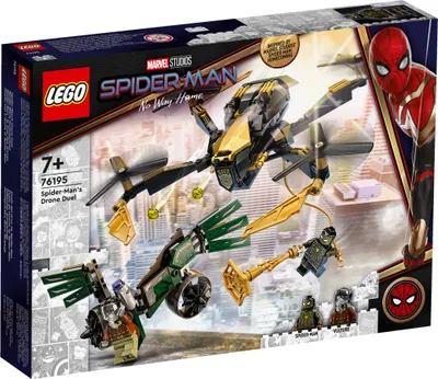 Produktbild von LEGO 76195 Marvel Spider-Mans Drohnenduell, Spielzeug für Kinder ab 7 Jahren, tolles Weihnachts- oder Geburtstagsgeschenk