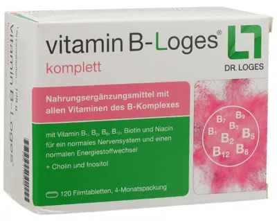 Zdjęcie produktu dla Witamina B-Loges kompletne tabletki powlekane 120 St