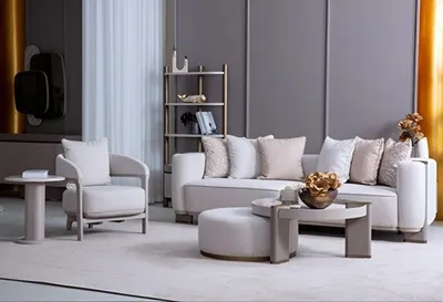 Produktbild von Modernes Sofa Stuhl und Couchtisch Set im eleganten Design  Möbel