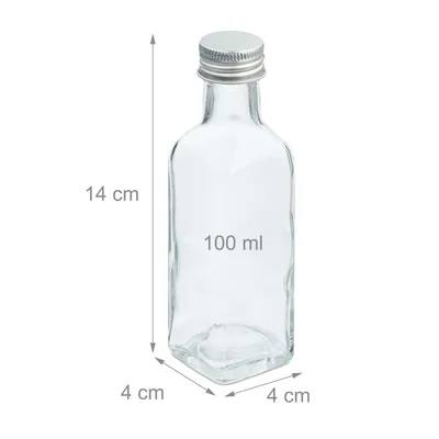 Immagine prodotto di Set di 16 bottiglie di vetro da 100 ml per il riempimento del Rotary