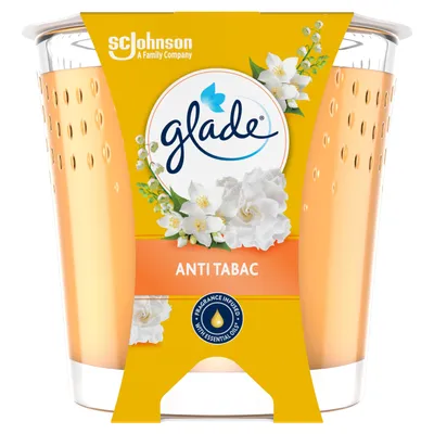 Zdjęcie produktu dla Świeca zapachowa przeciwtytoniowa Glade Anti Tabac 112 g