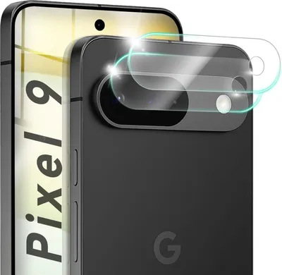 Produktbild von Kamera Schutz Glas für Google Pixel 9 - 2x Tempered Glass, Kratzfest, Staubabweisend, Hüllen kompatibel - Transparent