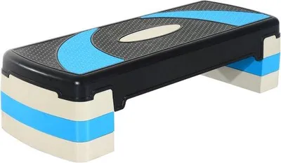 Produktbild von Famanu Aerobic Stepper 3-stufig höhenverstellbar - Tragfähigkeit 150 kg - Blau