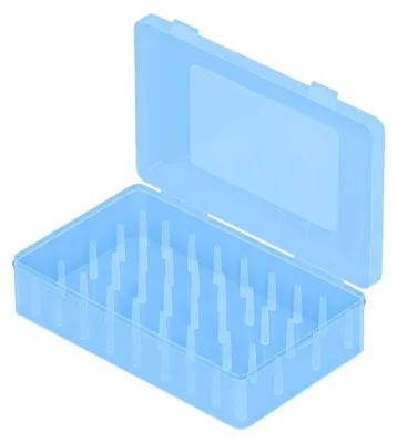 Nähgarn-Aufbewahrungsbox für 42 Spulen, transparent, blau