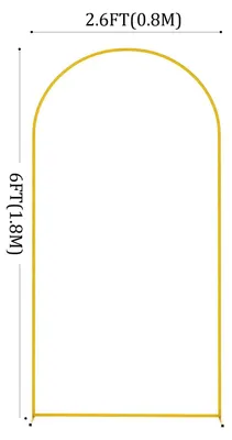 Produktbild von Metall Traubogen - Hintergrundständer/Ballonbogen - Freistehend - Für Hochzeit, Geburtstag, Party - Für Blumen und Luftballons - 0,8 x 1,8 m