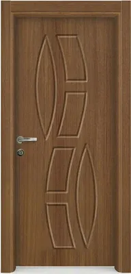 Productafbeelding van Houten binnendeur in bruin, met een geometrisch patroon. Hoogwaardige deuren