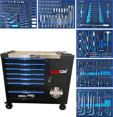Immagine prodotto di Toolcar Munich Tools Garage 2024 Carrello porta attrezzi Carrello da officina