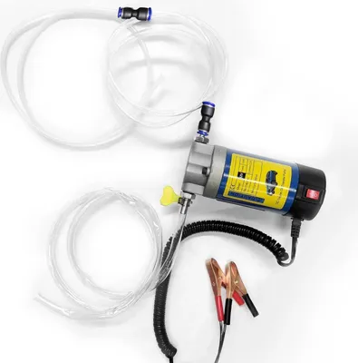 Produktbild von Öl- und Diesel-Absaugpumpe - Elektrische Förderpumpe - 12V Zahnradpumpe - Für Auto Motorrad Boot - EU‑Stecker - Schwarz