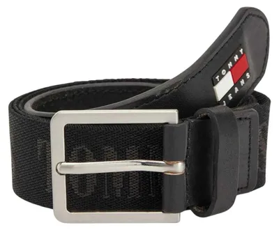 Image de Tommy Jeans - Ceinture pour homme, insigne, logo NA1437 (95 cm) (noir)