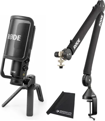 Image de Rode NT-USB+ - Microphone avec PSA1+ - bras articulé et tissu