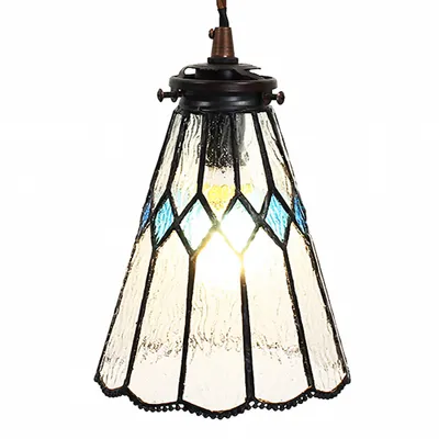Produktbild von Clayre & Eef Hängeleuchte Tiffany Ø 15x115 cm Transparant Glas