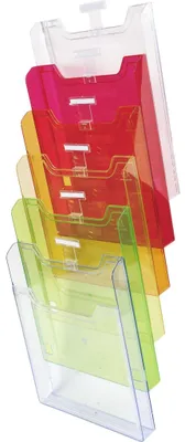 Zdjęcie produktu dla Exacompta 64799D Naścienny stojak na broszury 6 przegród A4 kolory tęczy Linicolor®