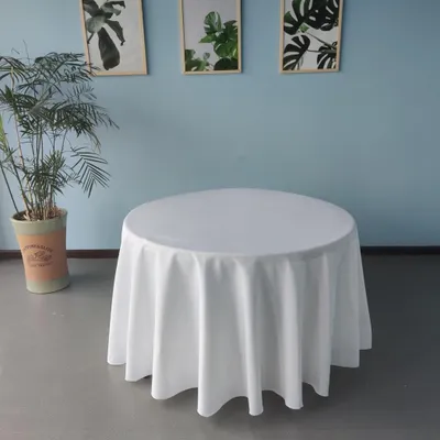 Produktbild von Tischdecken Rund (180cm ø ) Polyester verschiedene Größen Party, Hochzeit, Gastronomie