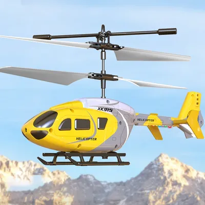 Produktbild von Ferngesteuerte Hubschrauber, 2.5-Kanal, RTF, mit LED-Licht, RC-Helikopter, Gelb, für Jungen, Erwachsene