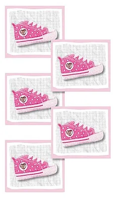 Produktbild von Rössler Baby Mädchen Babyschuh \Chuck\" Aufkleber - ein Bogen"