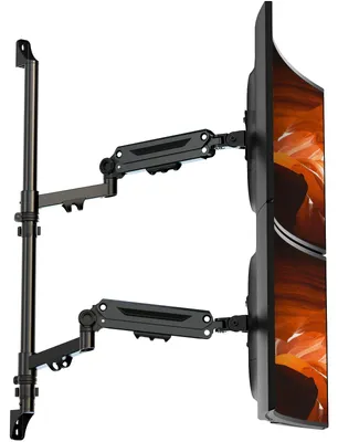 Productafbeelding van Dubbele monitor wandbeugel 17-40 inch met gasveer, zwart