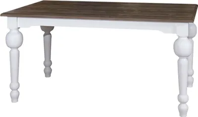Produktbild von Casa Padrino Landhausstil Esstisch Weiß / Naturfarben 210 x 90 x H. 75 cm - Landhausstil Esszimmermöbel
