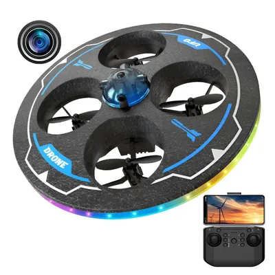 Produktbild von GOLDSTERN-TECH RC-Quadrocopter (RC Ufo Einsteiger Drohne, mit integrierte Kamera & LED-Beleuchtung), Hinderniserkennung, Höhenstabilisierung & 360°