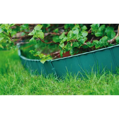 Zdjęcie produktu dla Ogrodzenie ogrodowe z krawędzią trawnika 5,9 m Ogrodzenie ogrodowe z krawędzią trawnika palisada brązowa