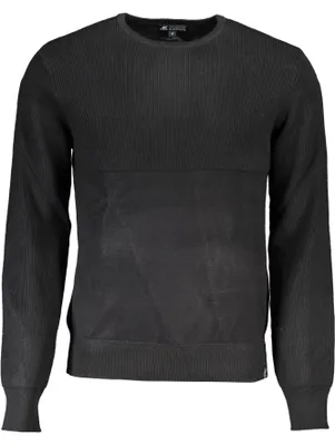 Produktbild von Elegantes Herren-Langarmshirt in Schwarz mit Kontrastdetails