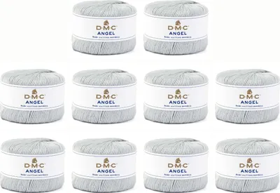 Image de 10 pelotes de DMC Angel – fil raffiné composé à 80 % de viscose et à 20 % de laine, 8101, (couleur 99)