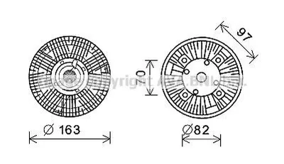 Obrázok produktu pre Spojka, ventilátor chladiča HIGHWAY AUTOMOTIVE 61031018