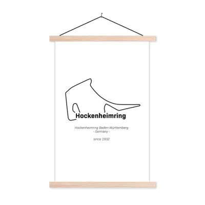 Produktbild von MuchoWow® Textilposter Formel 1 - Deutschland - Rennstrecke 120x180 cm mit holzfarbenen Rahmen - Textil-Plakat