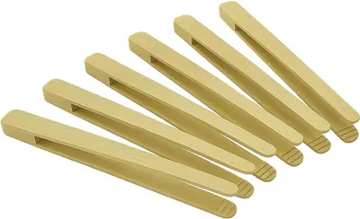 Imagen del producto de Juego de pinzas para barbacoa de madera, de 6 piezas, de 30 cm, para usar en la parrilla