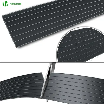Produktbild von VOUNOT® Sichtschutzstreifen für Doppelstabmatten 300m x 4.7cm, PVC Sichtschutz Zaun mit 600 Clips, Schwarz