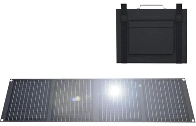 Productafbeelding van Draagbaar opvouwbaar zonnepaneel 100 W, monokristallijn met hoge efficiëntie en 10-in-1 adapter