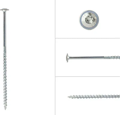 Immagine prodotto di Viti a testa cilindrica zincate 6 x 160 mm Torx 30 - confezione da 50 pezzi