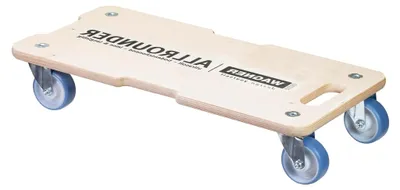 Produktbild von Transportroller Transporthilfe aus Schichtholz 59 x 29 x 11 cm, Tragkraft 300 kg, Möbelroller für Umzüge, Schwerlastrollbrett mit weichen Rollen, Griffmulden und Tragegriff,, hergestellt in Deutschland