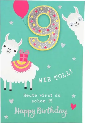 Produktbild von 11566 Depesche Zahlenkarte, Glückwunschkarte-9 Wie toll! Heute wirst du schon 9!...