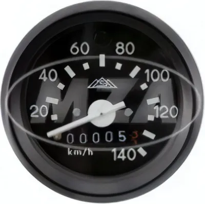 Produktbild von Tachometer Ø60mm bis 140km/h, mit Blinkkontrolle, 12V - Simson S50, S51, S70, S53, S83