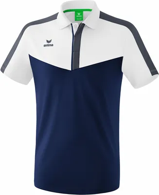 Produktbild von Erima Squad Poloshirt Herren - Weiß / New Navy / Slate Grey