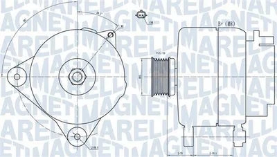 Produktbild von MAGNETI MARELLI 063731887010 Lichtmaschine Generator LiMa 120A 14V für RENAULT Clio III Schrägheck (BR0/1, CR0/1) MEGANE III Grandtour (KZ0/1)