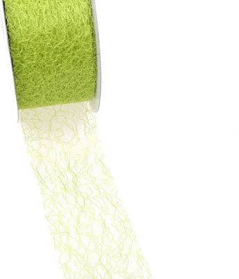 Produktbild von Spiderweb Dekoband - 5cm hellgrün - Rolle 25m - 67 007-R 50