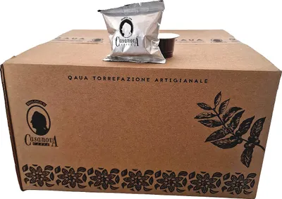Produktbild von Casanova Caffè - 100 Prozent Arabica Kaffeekapseln - Schokoladiger Geschmack - 100 Stück - Kompatibel mit Nespresso Maschinen