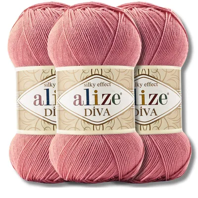 Produktbild von Alize 3x 100g Diva Wolle, Uni, Häkeln, Stricken (619)