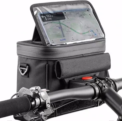 Produktbild von Lenkertasche fahrrad lenkertasche Fahrrad Tasche Wasserdicht Touchscreen Handyhalterung 4,5L mit abnehmbarem Schultergurt