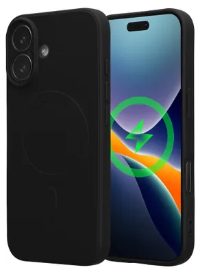 Produktbild von kwmobile TPU Handyhülle für Apple iPhone 17 Hülle – Slim Case mit integriertem Magnetring, Mikrofaser-Innenfutter und erhöhtem Displayrand in Schwarz