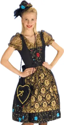 Produktbild von Dirndl Gloria für Damen | Schwarz Gold Größe: 36/38