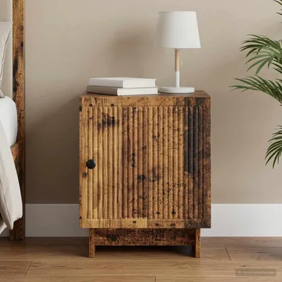 Produktbild von vidaXL Nachttisch Altholz 43 x 34,5 x 50 cm Holzwerkstoff