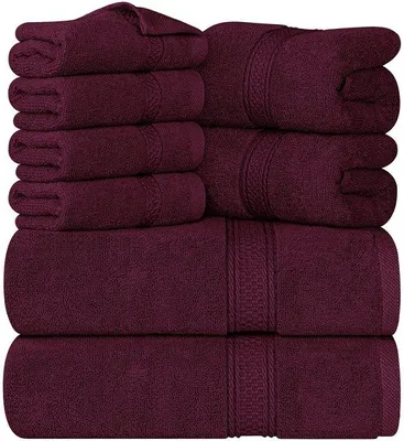Produktbild von Unyqoos® Deliciously Soft 8-teiliges Handtuchset für Spa-Erlebnis in heimlicher Atmosphäre