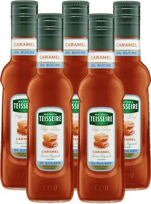 Immagine prodotto di Sciroppo per bevande Mathieu Teisseire Caramello 0% zucchero 0,25L (confezione da 5)