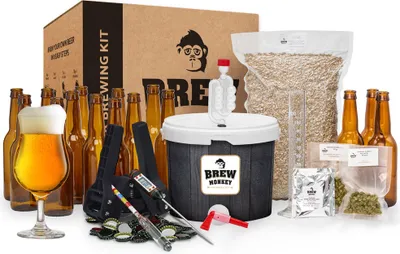 Produktbild von Brew Monkey® Bierbrauset Tripel | Luxe Set 5 Liter Bier | 8,2% Vol. | Bier Brauen Set | Männergeschenke | Bier Geschenke für Männer | Geburtstagsgeschenk für Männer