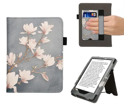 Produktbild von kwmobile Klapphülle kompatibel mit Amazon Kindle Paperwhite 11. Generation 2021 Hülle - Flipcase für Kindle Paperwhite Hülle mit Handschlaufe -