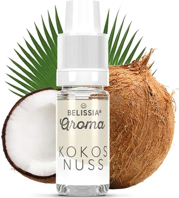 Produktbild von Belissia Lebensmittelaroma Kokosnuss - 10ml Hochdosiertes Aroma  - Kalorienfrei, Vegan - Für Speisen, Getränke, Shake, Quark, Diffuser, Raumduft uvm.